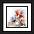 thumbnail image 1 of CanotStop 26x26 Black Ornate Wood Framed with Double Matting Museum Art Print Titled - Fall Flowers, 1 of 4