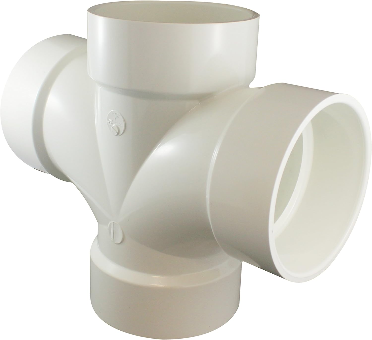 NIBCO 4 Inch ABS DWV Double Sanitary Tee Hub – Solvent Weld For Drain/Waste/Vent Systems