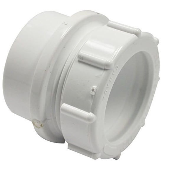 canplas 192801a pvc dwv trap adapter with washer, 1.5-feet, white