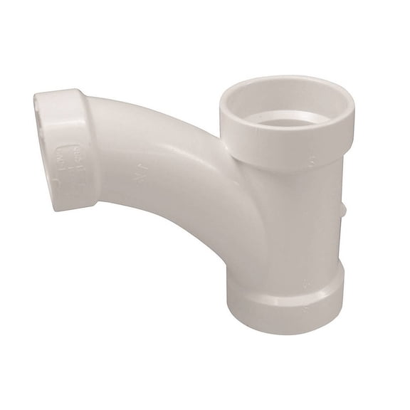 Canplas 194327 PVC DWV Long Turn TY, 3 x 3 x 2-Inch, White
