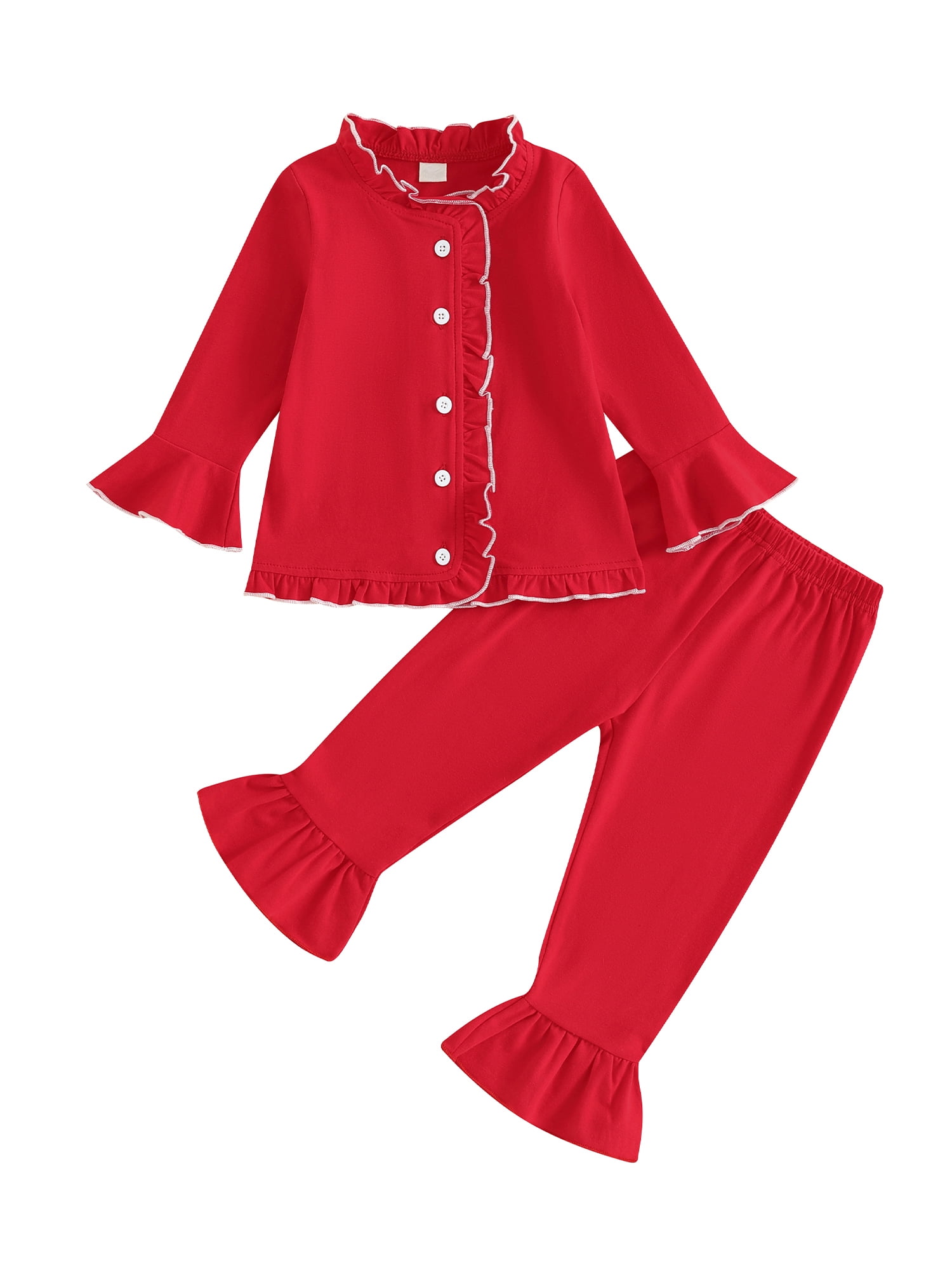 Baby girl hotsell ruffle pajamas