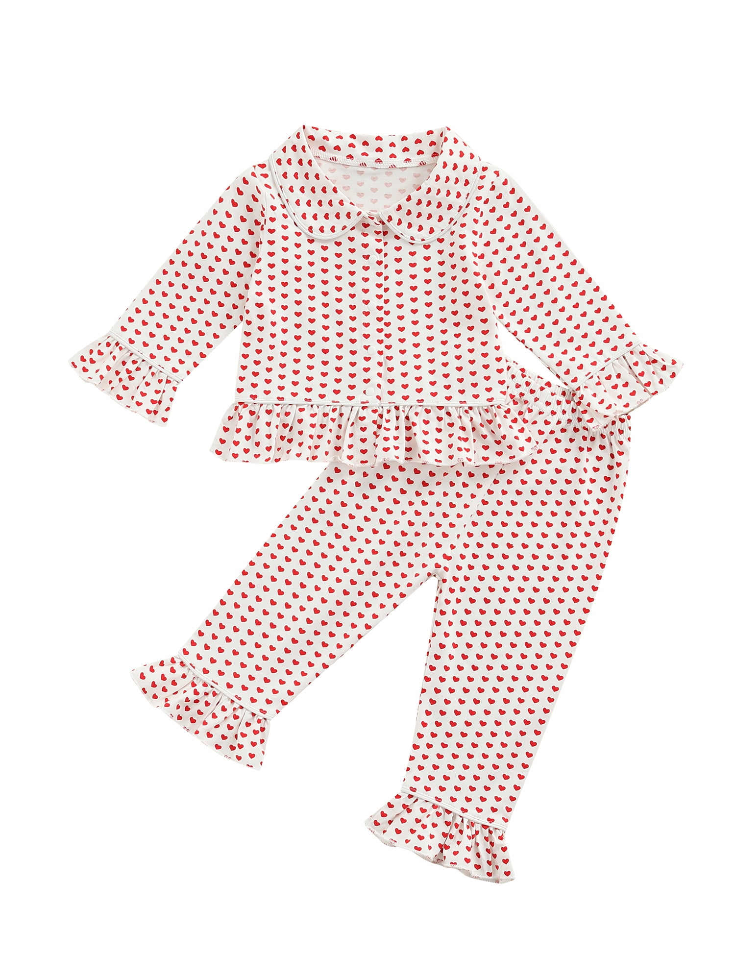 Girls button online pyjamas