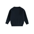 thumbnail image 1 of Canrulo Baby Girl Sweater Newborn Toddler Mock Neck Knitted Sweatshirt Fall Winter Pullover Tops Clothes Blue 3-4 Years, 1 of 6