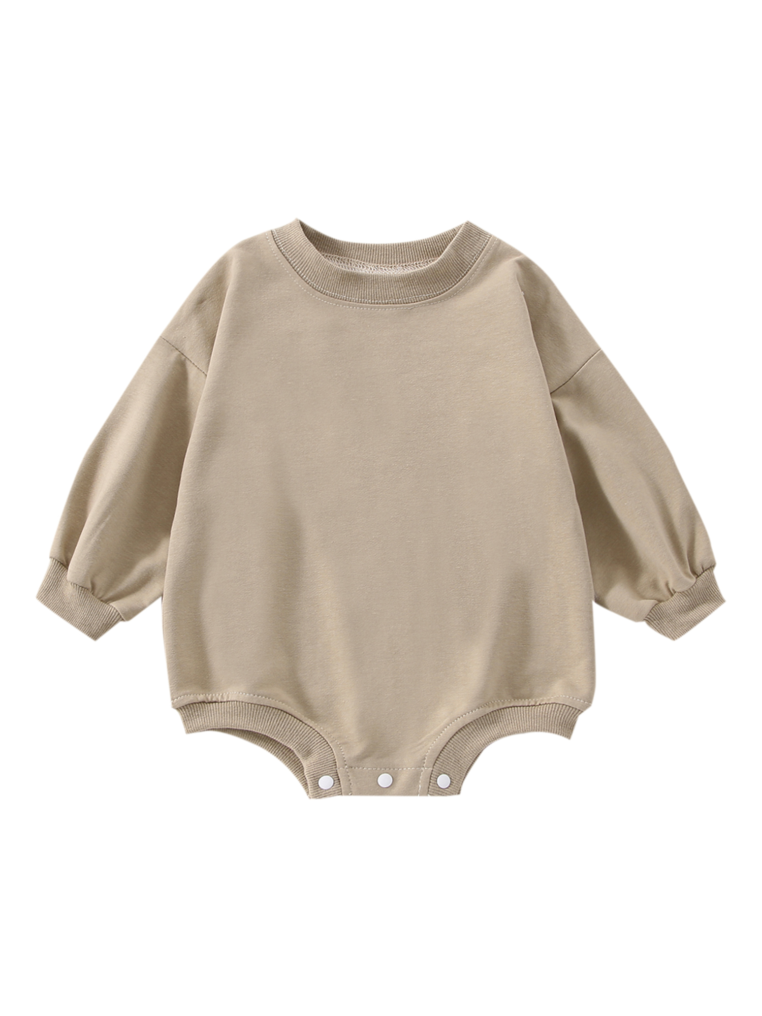 Canrulo Infant Baby Girl Boy Crewneck Romper Oversized Sweatshirt