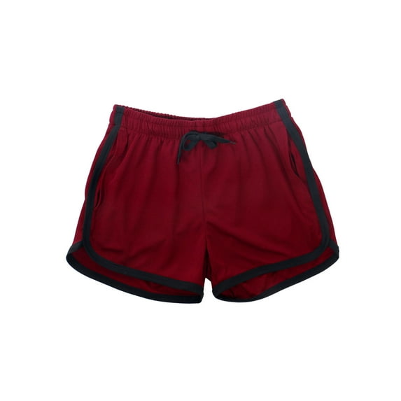 Canrulo Men's Ranger Panty Running Short Fitted Shorts Bodybuilding Quick Dry Gym Running Tight Lifting Shorts Red M