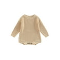 thumbnail image 1 of Canrulo Newborn Infant Baby Girl Boy Sweater Knit Oversized Pullover Sweatshirt Romper Warm Fall Winter Clothes Beige 9-12 Months, 1 of 7