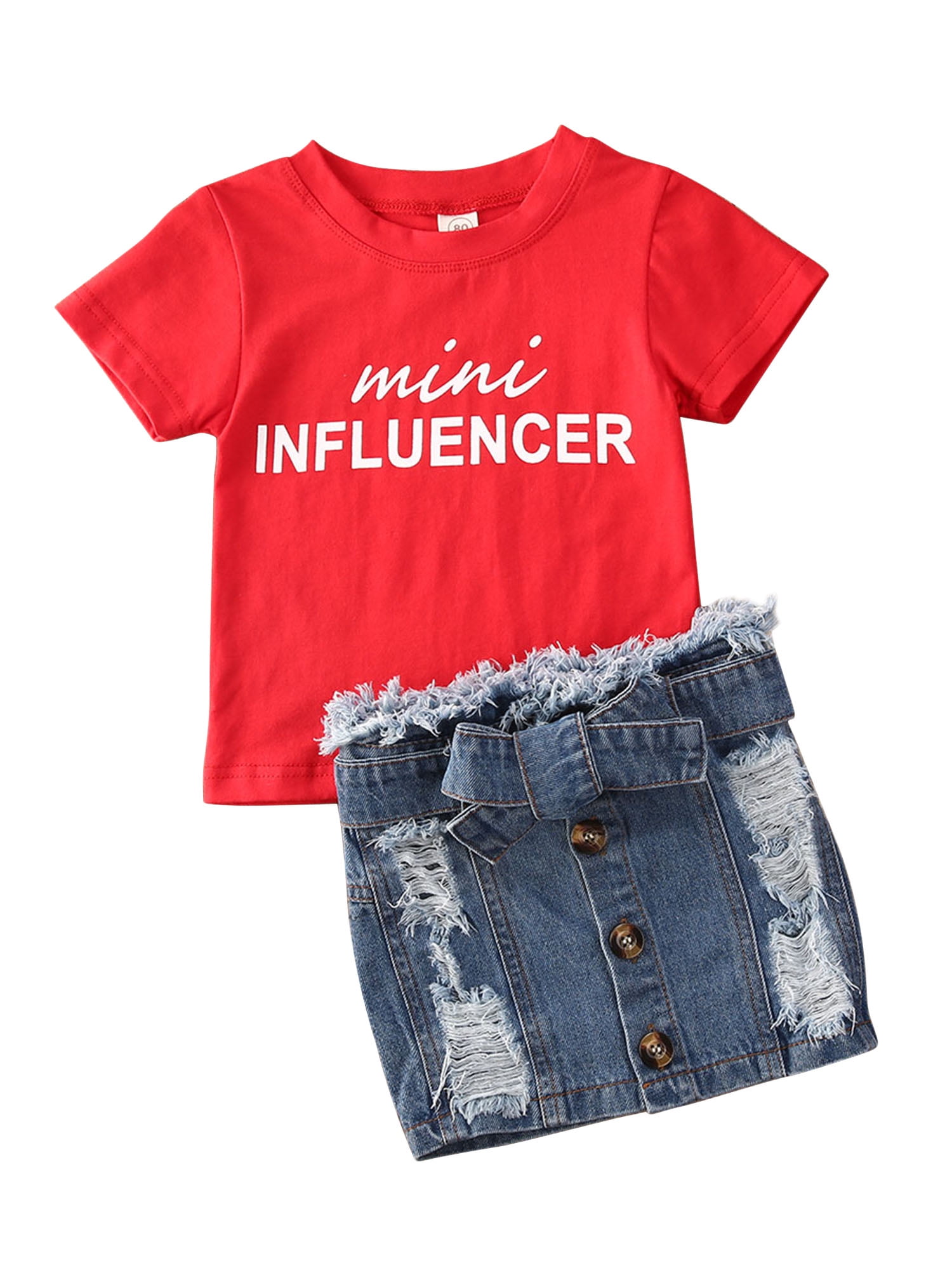Red ripped cheap skirt