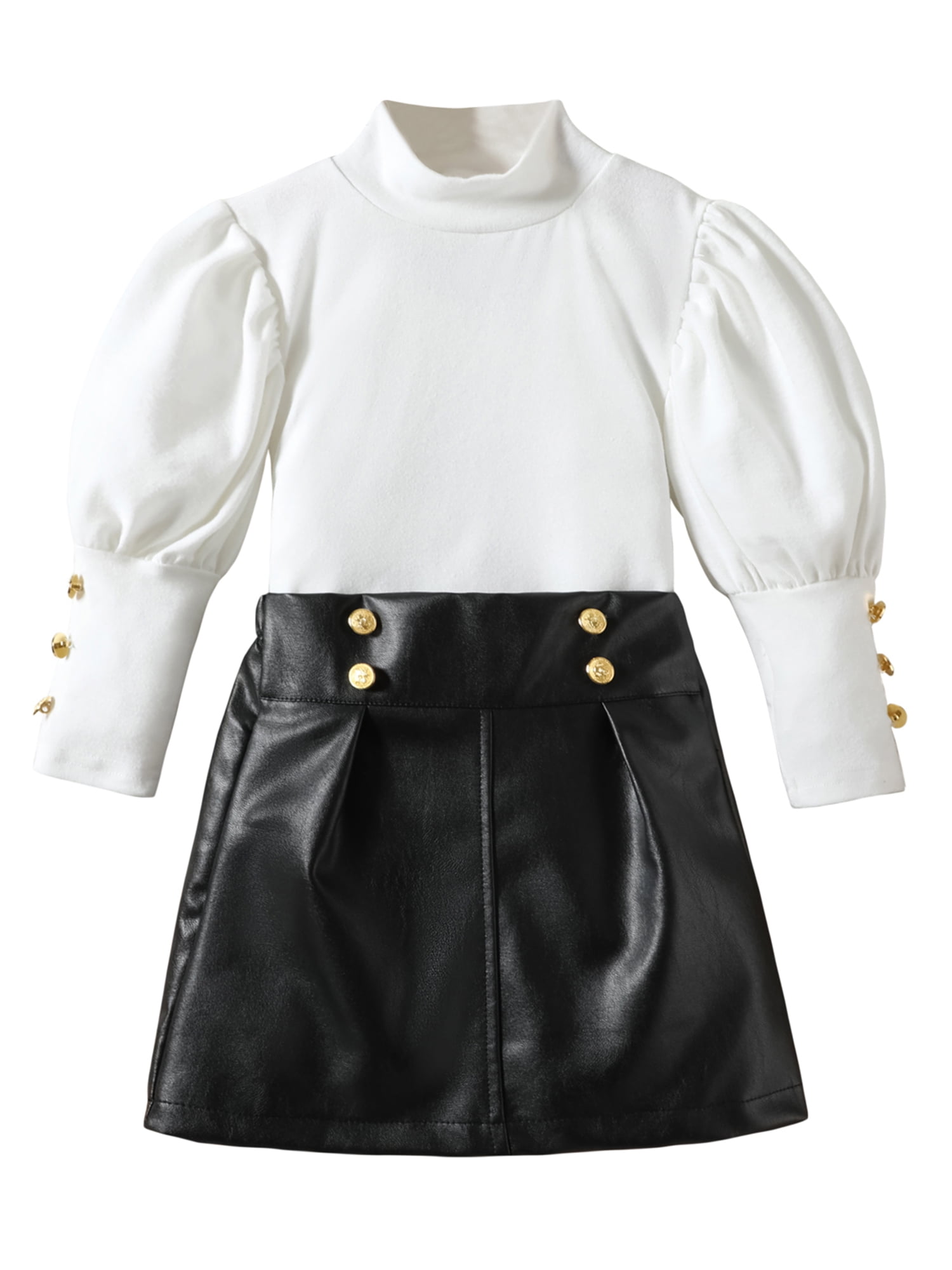 Canrulo Toddler Baby Girls Fall Outfits Long Sleeve Shirt Tops and