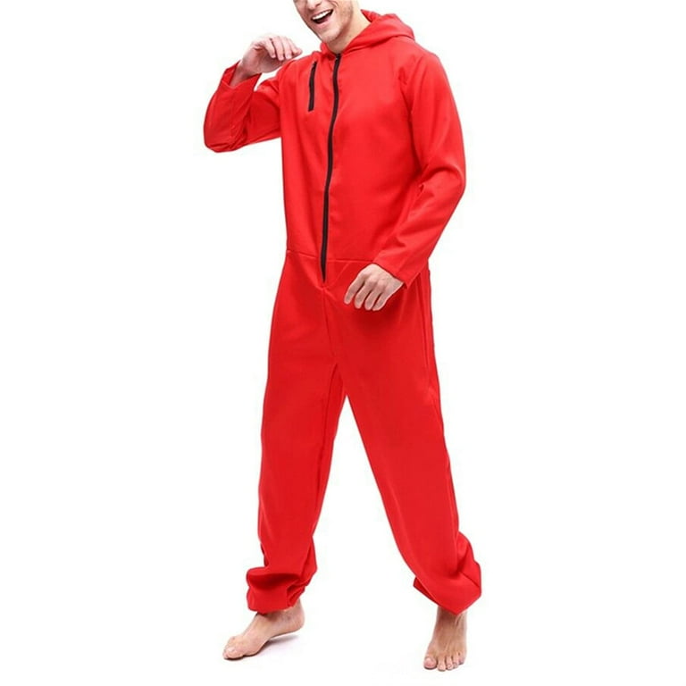 Red sales hoodie jumpsuit