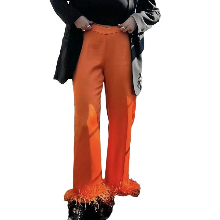 https://i5.walmartimages.com/seo/Canrulo-Women-Feather-Long-Pants-Faux-Fur-Trim-Trousers-High-Elastic-Waist-Loose-Solid-Straight-Leg-Pants-Party-Clubwear-Orange-M_5ee41c78-fad5-497a-8e00-86a0890f5d55.758f95bd9c7941285ede86cfca23fa8e.jpeg?odnHeight=768&odnWidth=768&odnBg=FFFFFF