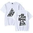 thumbnail image 1 of Canserbero All We Need Is Love Merch T-shirt Summer Trend Short Sleeve Unisex Streetwear, 1 of 2