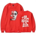 thumbnail image 1 of Canserbero All We Need Is Love Sweatshirt Fashion Crewneck for Men Casual Pullover, 1 of 2