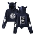 thumbnail image 1 of Canserbero Cat Ear Casual Retro Street Hoodie Women's Short Sportswear, 1 of 2