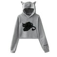 thumbnail image 1 of Canserbero Cat Ear Hoodie Womens Sweatshirts Man/Woman Hip Hop Hoodies, 1 of 1