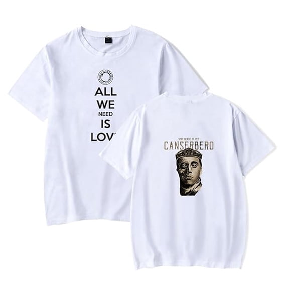 Canserbero Cotton T-Shirt Men Women Unisex TShirts Casual Short Sleeve Hip Hop Streetwear Tees Tops