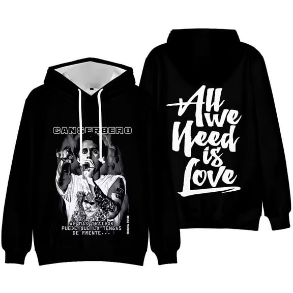 Canserbero Hoodies 3D Hip Hop Fashion All we need is love Album Sweatshirt Men Women Pullovers