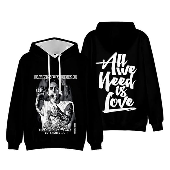 Canserbero Logo Hoodies Vida Album Merch Hooded Sweatshirts Men Women Fashion Casual Hip Hop Streetwear Pullovers