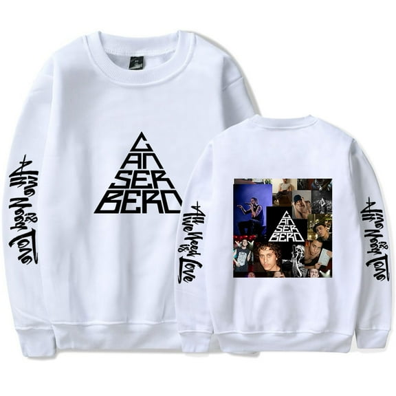 Canserbero Merch Long Sleeve Fashion Classic Print Pullover Unisex Harajuku Streetwear