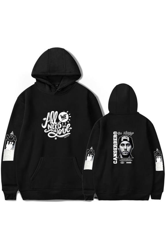 Canserbero Merch hoodie Unisex retro fashion long sleeved hooded sweatshirt sportswear