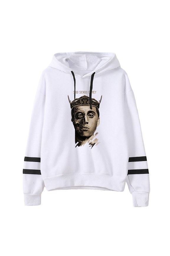 Canserbero Rapper Pocketless Parallel Bars Sleeve Sweatshirt Sigo Siendo el Rey Album Merch Hoodie Streetwear