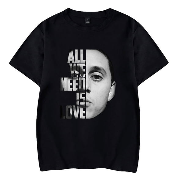 Canserbero apparel all we need is love merch Tee Shirt Summer Streetwear Round Neck Short Sleeved