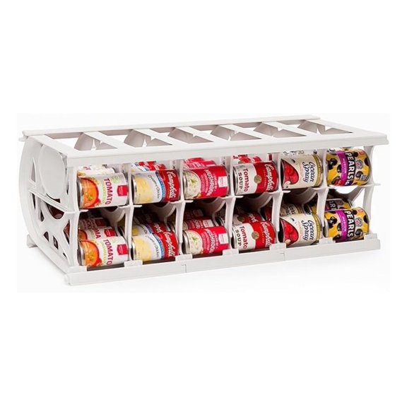 Cansolidator Pantry Plus - 1-Pack Can Organizer for Pantry, Stackable Soda Can Storage for Kitchen, Holds 60 Cans of Food or Soda