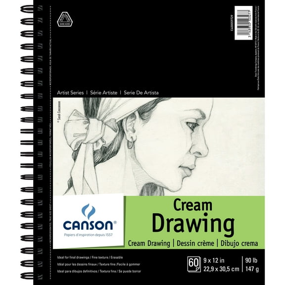 Canson Artist Series Drawing Pad, 60 Sheets, 9" x 12"