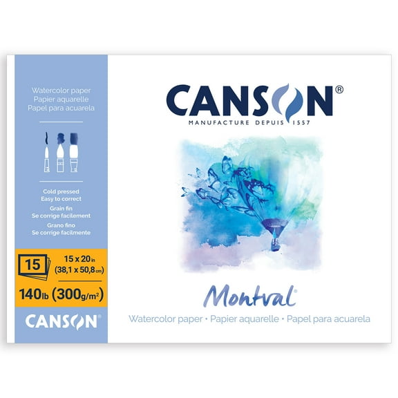 Canson Artist Series Montval Watercolor Block, 15in x 20in, 15 Sheets