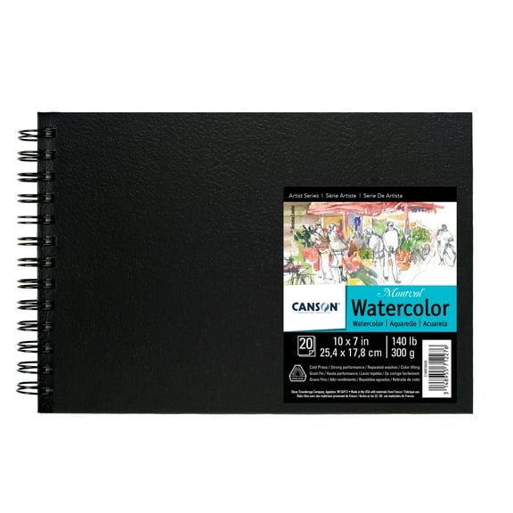 Canson Artist Series Montval Watercolor Field Sketchbook, 10" x 7"