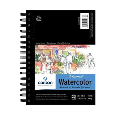 Canson Artist Series Watercolor Book, 5.5in x 8.5in, 20 Sheets/Pad