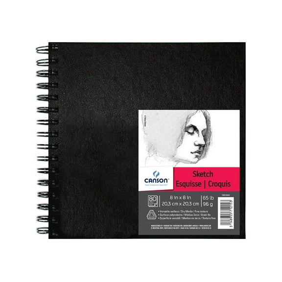 Canson Artist Series Wirebound Sketch Book, 8" x 8"