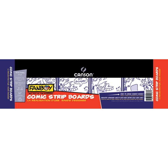 Canson Fanboy Comic Strip Daily Board, 5in x 17in, 14-Sheet Pack