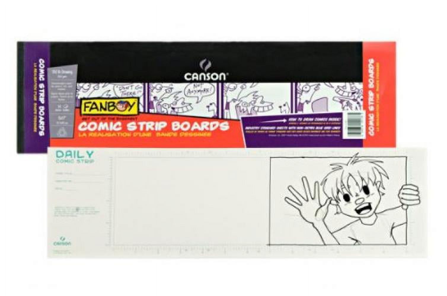 Canson Fanboy Comic Strip Boards - 5 x 17, 14 Sheets 
