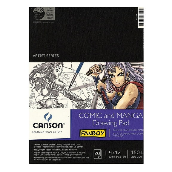 Canson Fanboy Manga Drawing Pad - 9" x 12", 20 Sheets