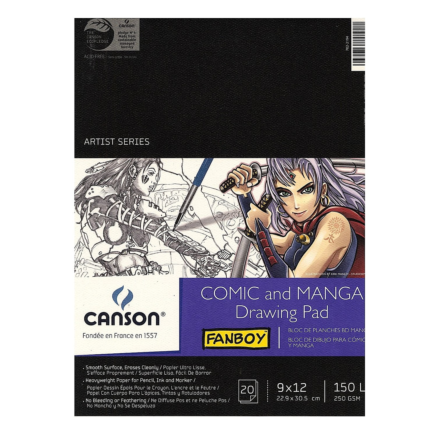 Canson Fanboy Manga Drawing Pad 9" x 12", 20 Sheets