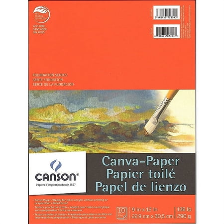 Canson Foundation Canva-Paper Pad, 9 In. x 12 In., Pack Of 2 (2PK-100510841)