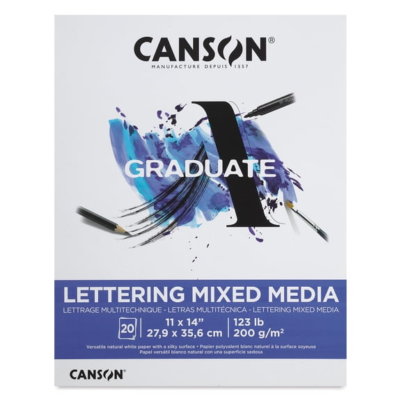 Canson Graduate Lettering Mixed Media Pad - 11" x 14", 20 Sheets