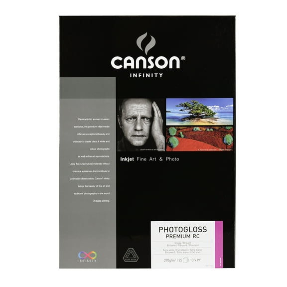 Canson Infinity PhotoGloss Premium RC 270 Photo Paper, 13in x 19in, 25 Sheets/Pkg.