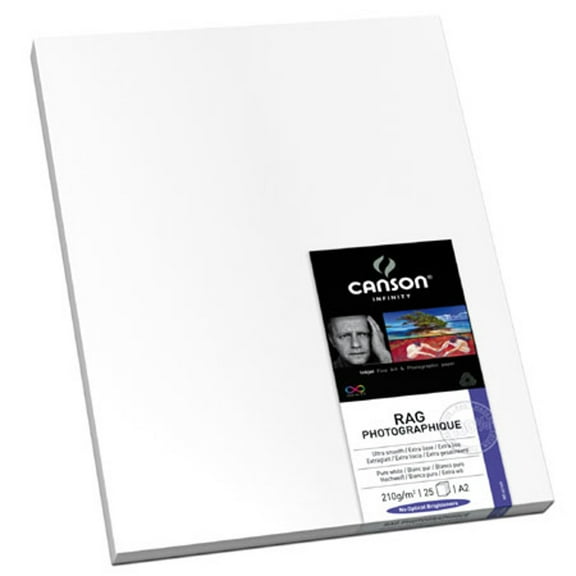 Canson Infinity Rag Photographique Smooth Matte Inkjet Paper, 210gsm, 17x22", 25 Sheets