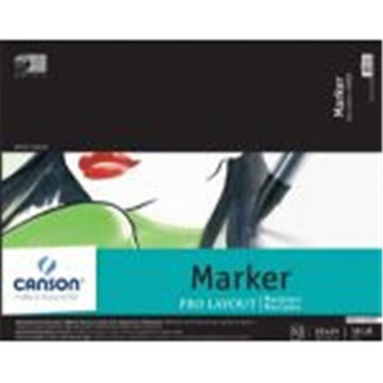 Canson Artist Series Pro Layout Marker Pad, 14" X 17", Fold-Over Cover