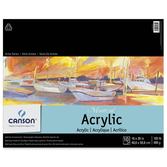 Canson Montval Acrylic Paper Pad - 16" x 20", 10 Sheets
