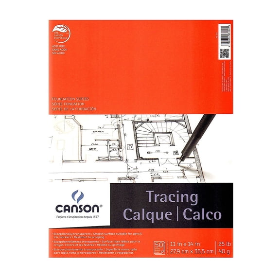 Canson Tracing Pad 11 In. x 14 In. Pack Of 2 (2PK-100510961) 30072-PK2