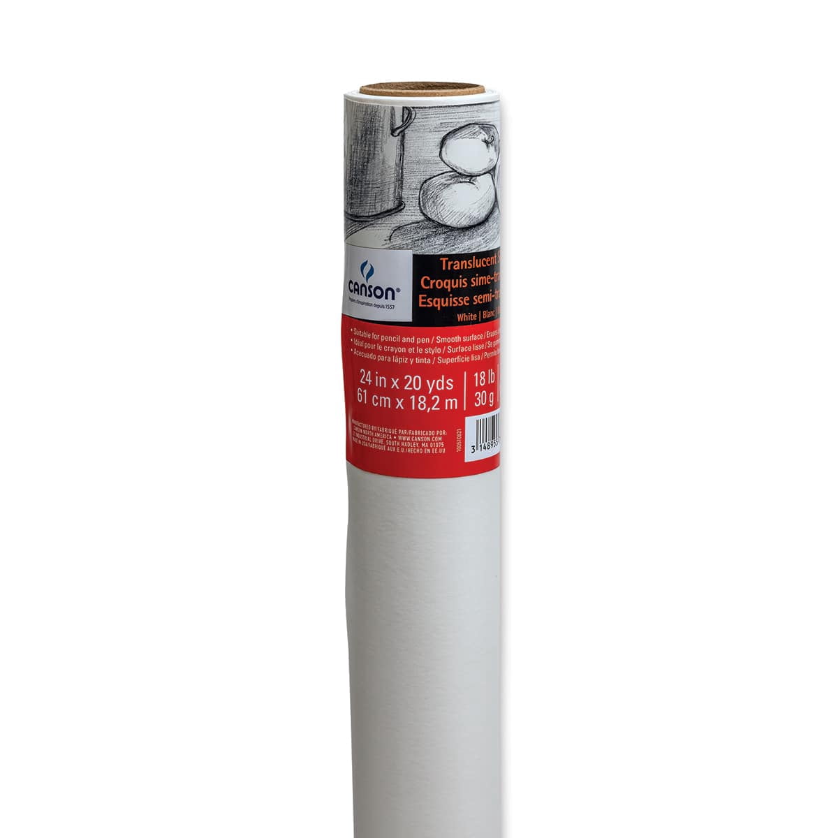 Canson Tracing Sketch Roll (10W) - 24" x 20 yds, White