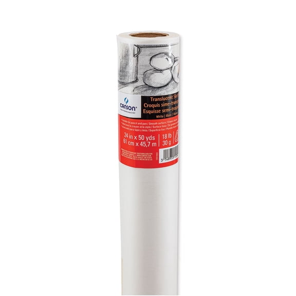 Canson Tracing Sketch Roll (10W) - 24" x 50 yds, White