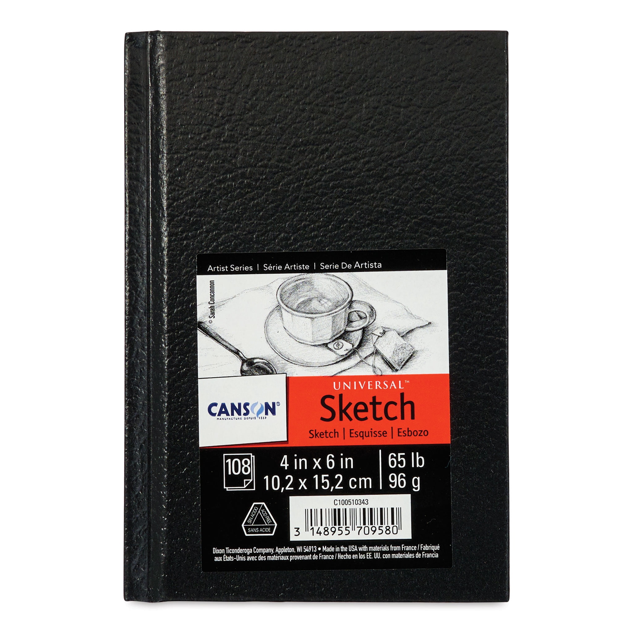 Canson Universal Hardbound Sketchbook 4" x 6", 108 Sheets