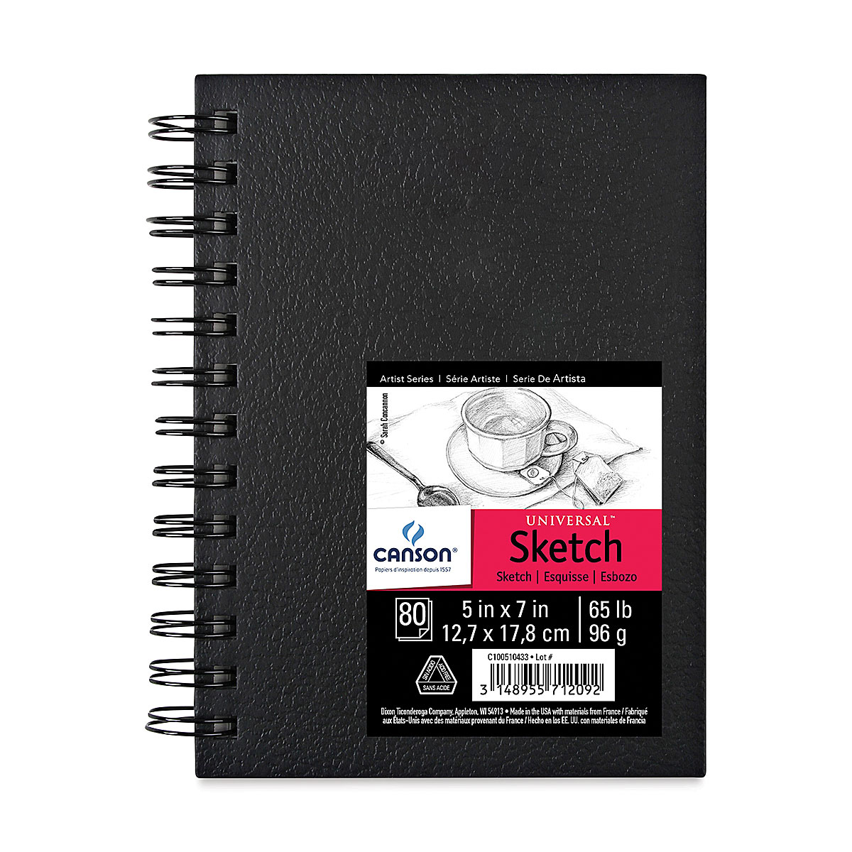 Canson Universal Hardcover Sketchbook - 5" x 7", 80 Sheets - image 1 of 3