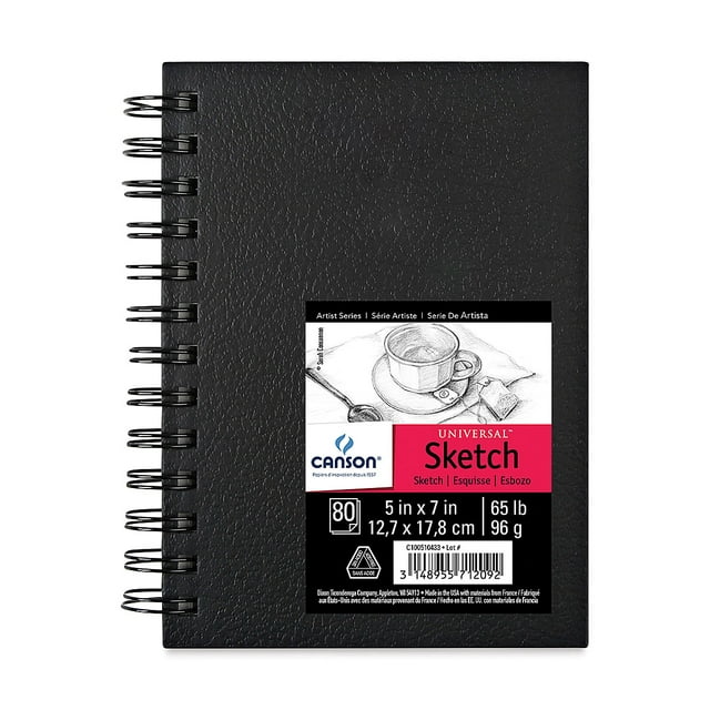 Canson Universal Hardcover Sketchbook - 5" x 7", 80 Sheets