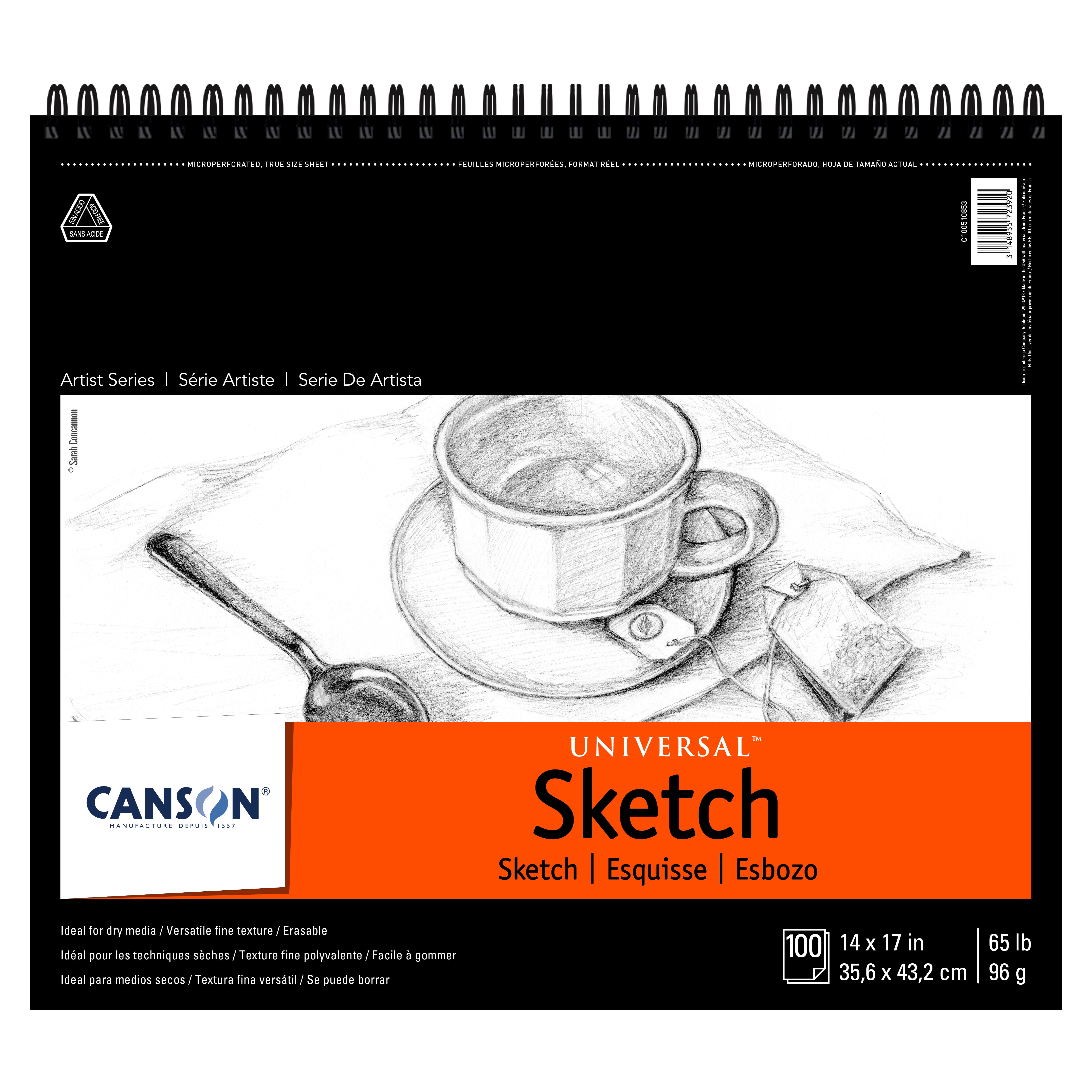 Canson Universal Heavy-Weight Sketch Pad, 14 x 17 