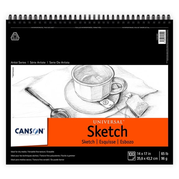 Canson Universal Heavy-Weight Sketch Pad,  14" x 17"