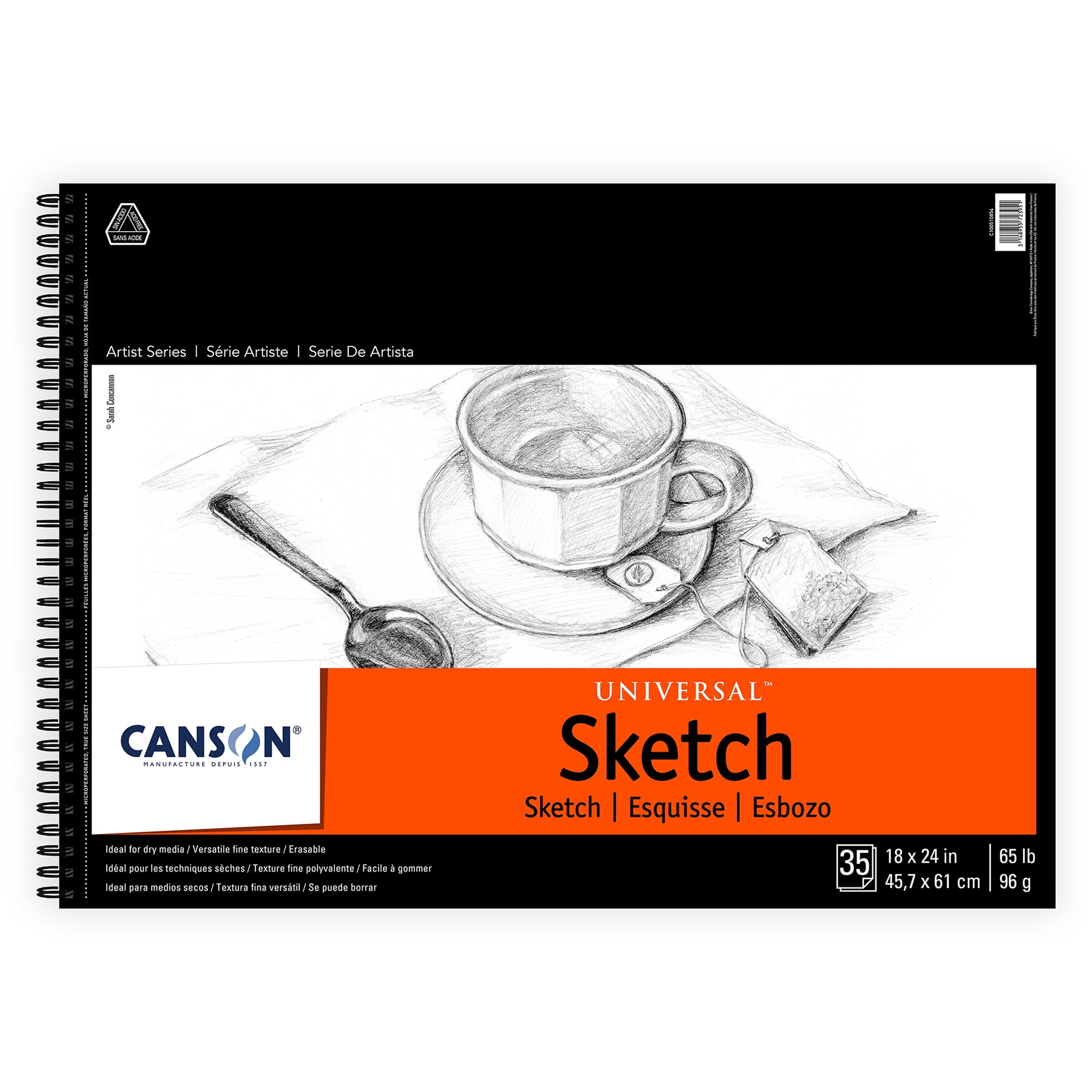 Canson Universal Heavy-Weight Sketch Pad,  18 in x 24 in